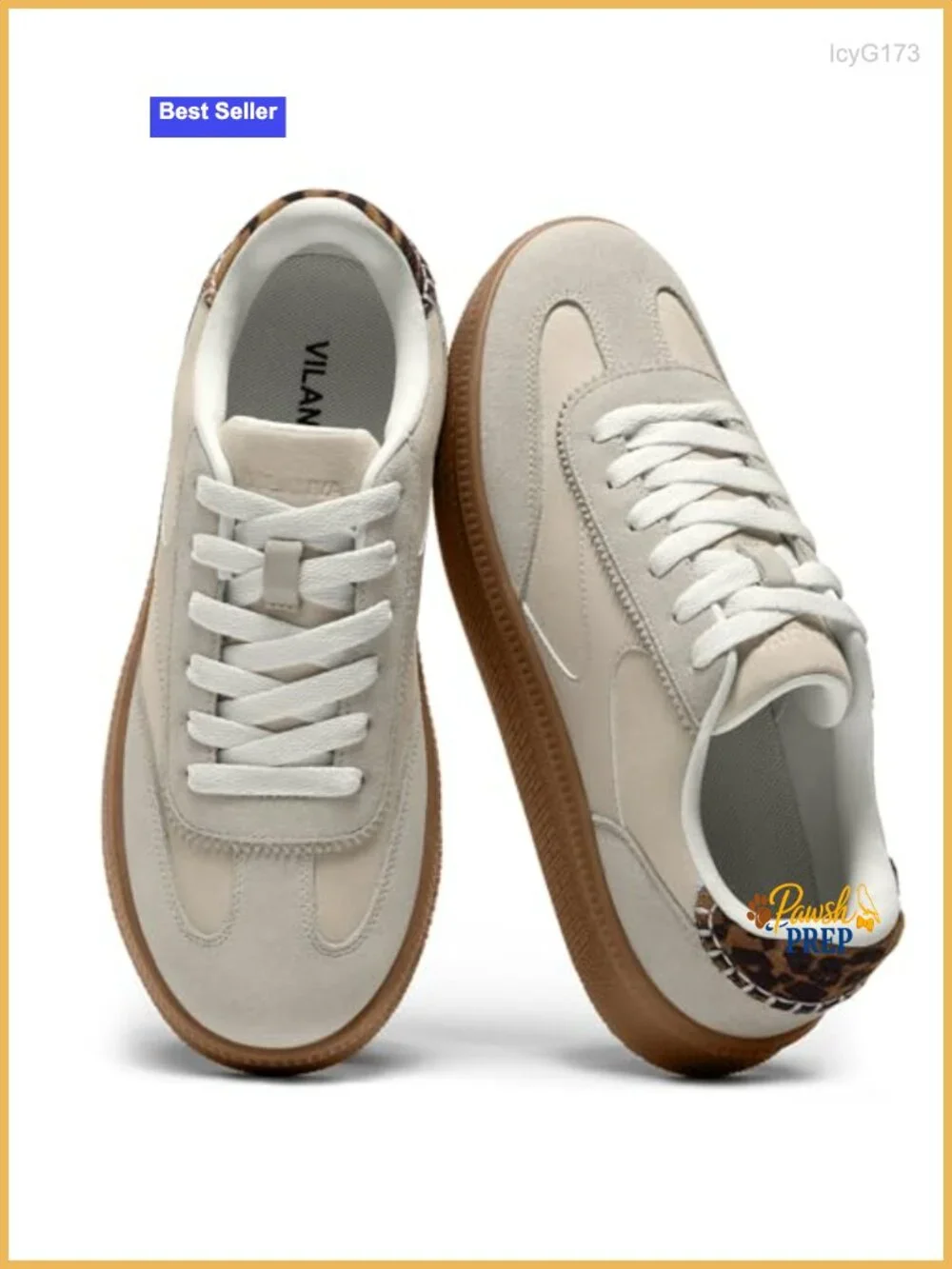 Women's Fashion Sneakers Genuine Suede Retro Gum Sole Lace-up Walking Shoes